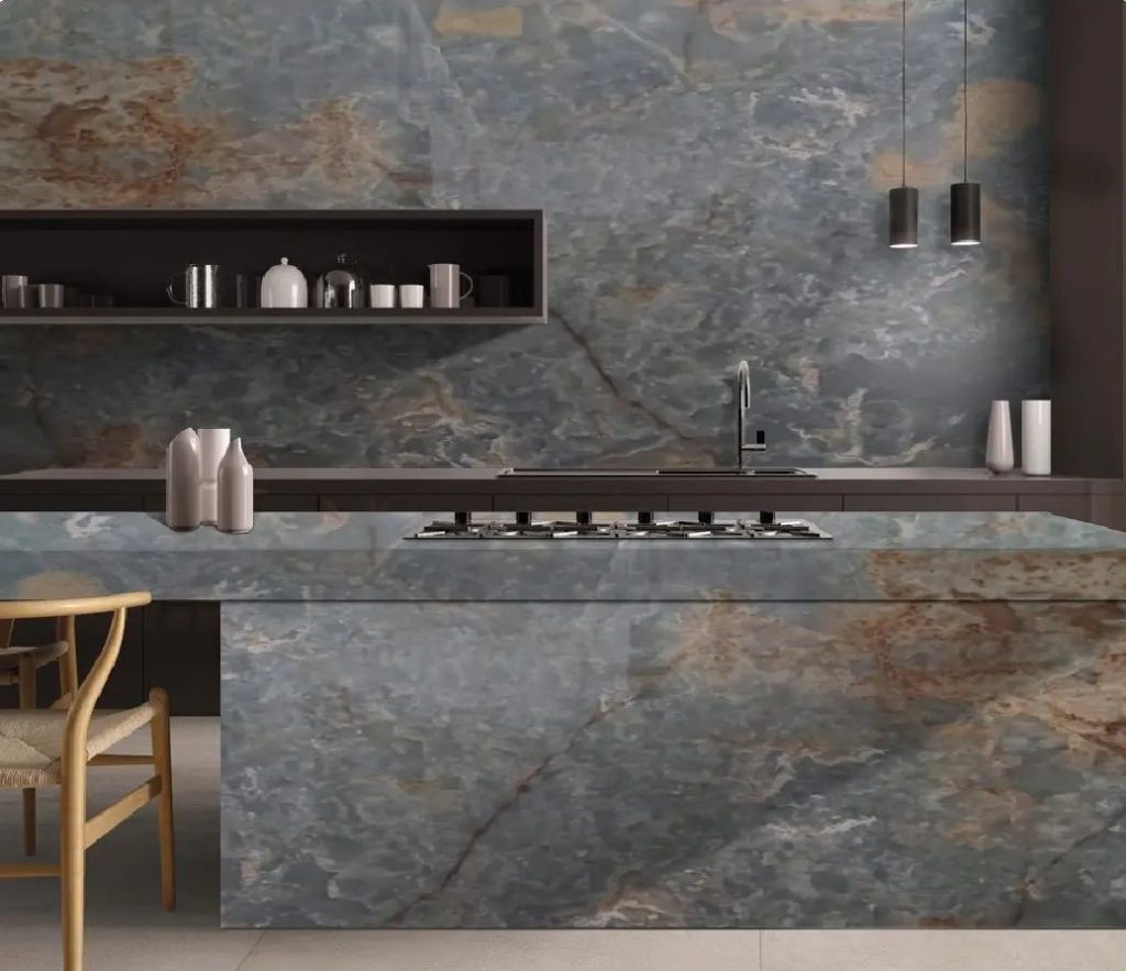 نمای واقعی سنگ مرمر رومانسی در طراحی داخلی